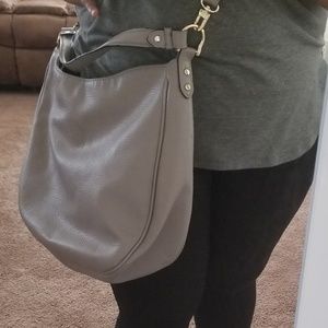 Gray hobo bag